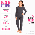 thumbnail image 6 of Sweet & Sassy Girls’ Thermal Underwear Set – 2 Piece Waffle Knit Top and Long Johns (2T-16), 6 of 7