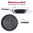 thumbnail image 2 of Sartén KitchenAid, dura, anodizada, antiadherente, 31 cm, color negro ónice, 2 of 9