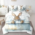 thumbnail image 1 of Erosebridal Animal Rabbit Bedding Sets Twin Size,Cartoon Wildlife Comforter Sets with Sheets,Easter Bedroom Decor,Reversible,7pcs, 1 of 5