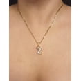 thumbnail image 3 of Cadena y dije de brillos con corona de oro laminado letra Z, 3 of 7