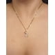 thumbnail image 3 of Cadena y dije de brillos con corona de oro laminado letra Z, 3 of 7