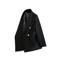 thumbnail image 3 of Fashnice Veste d'Extérieur pour Femmes, Blazer à Double Boutonnage, Cardigan Décontracté pour Bureau, Noir m, 3 of 5