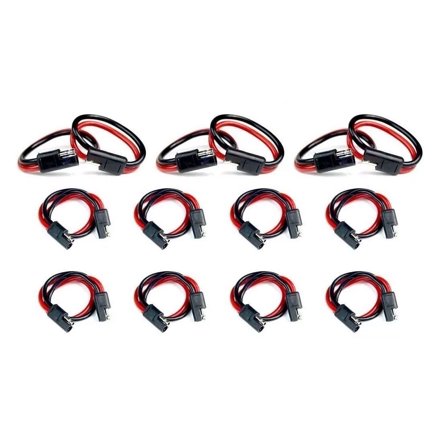 Audiopipe 12" Quick disconnect Cable, 10 Gauge, 20 Count