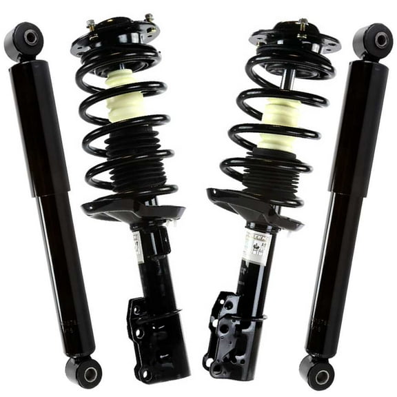 AutoShack Front Complete Strut & Coil Spring Assembly with Rear Shock Absorbers Set for 2004-2008 Chevrolet Malibu 2.2L V6 FWD | Full-vehicle Suspension System Replacement Kit KS15782CST100145