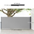 thumbnail image 3 of Outsunny 13' x 5' Retractable Side Awning, Garden Privacy Screen, Light Grey, 3 of 10