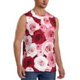 thumbnail image 2 of Bingfone Rose Pattern Men's Tank Tops Workout Sleeveless Tee Shirts Running Beach Tanks for Men-XX-Large, 2 of 7