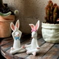 thumbnail image 5 of 2pcs Resin Meditation Yoga Bunny Statues - Ideal Zen Rabbit Figurines for Home, Office & Garden Decor, 5 of 5