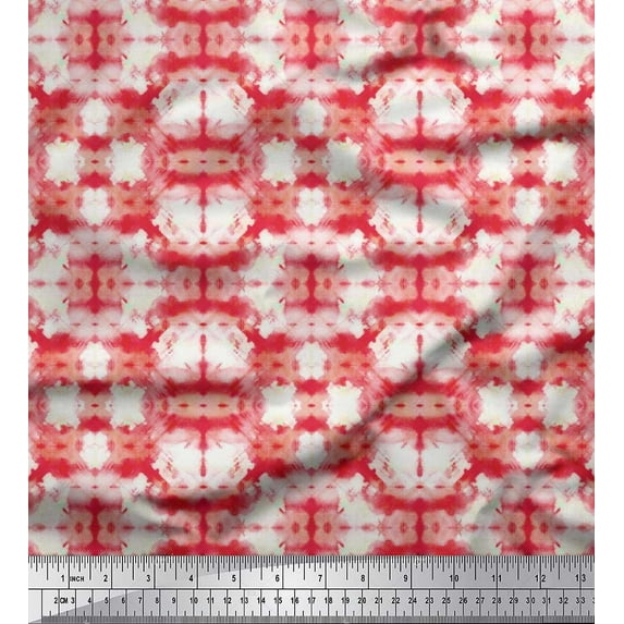 Soimoi Cotton Jersey Fabric Geometric Tie-Dye Printed Craft Fabric by the Yard 58 Inch Wide
