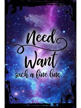 <strong>Seven Ways To Master Self-Discipline</strong> 2 Galaxy Inspirational Wall Art Flat Canvas Wall Art Print Need/want such a fine line funny shopping instant gratification Wall Sign Decor Funny Gift 12 x 16 inch