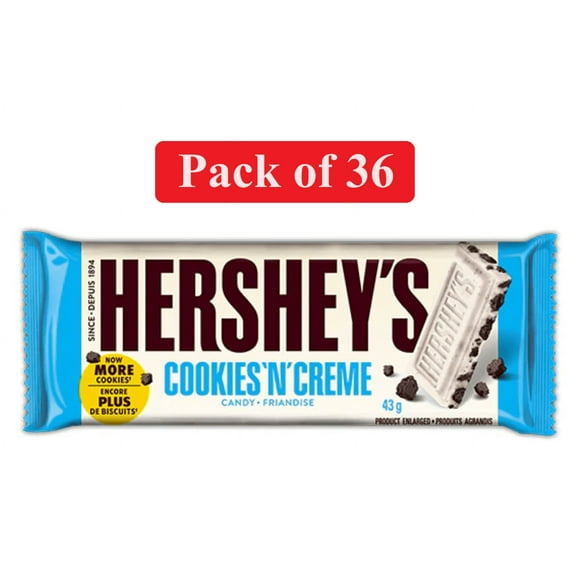 HERSHEY - Biscuits 'N' Crème 43gram - Pack de 36