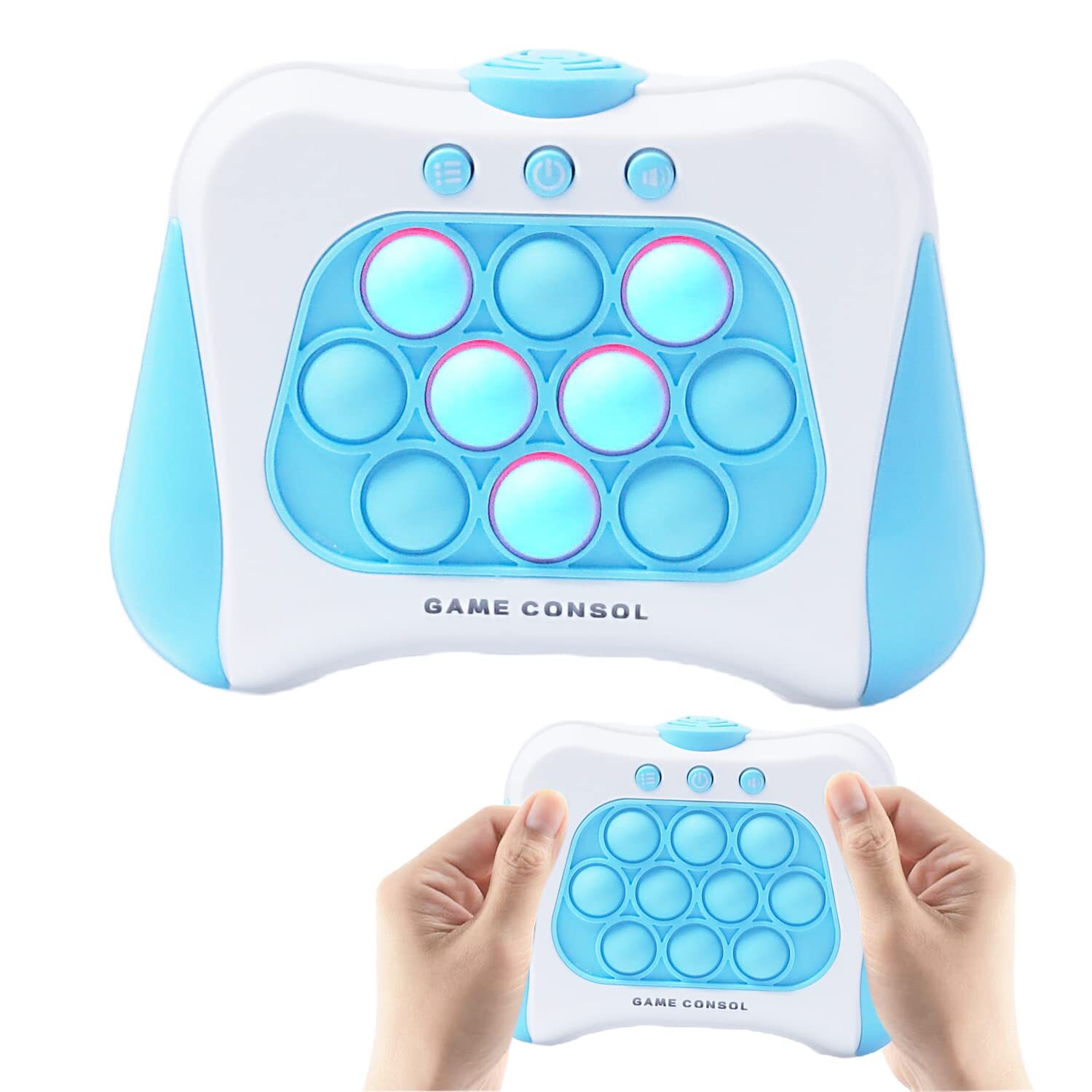 Handheld Game Toy with Light and Sound,Press Bubble Game Sensory Fidget