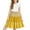 Earthy Yellow, variant on Girls' Color Block Ruffle Sleeve Dress Summer Casual Tiered Sundress for Kids, Multicolor, Sizes 4-12