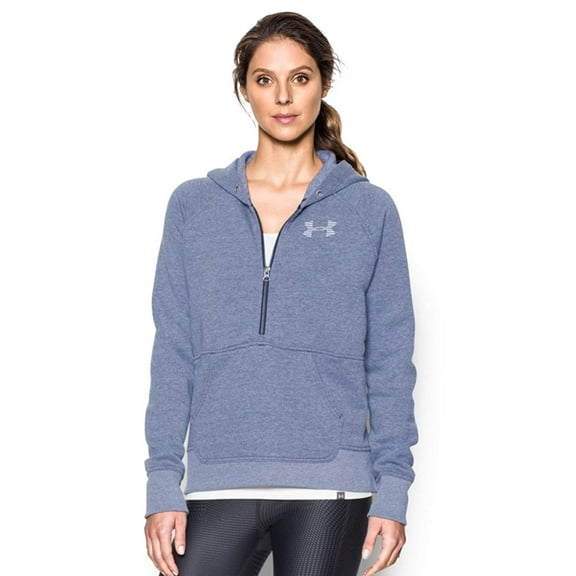 Under Armour Womens Favorite Fleece 1/2 Zip Top,Midnight Navy Light/White,XS