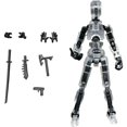 thumbnail image 1 of T13 Action Figure, Titan 13 Action Figure with 4 types of weapons and 3 types of hands, T13 3D Printed Multi-Joint Action Figure[HK] Transparent Transparent, 1 of 5