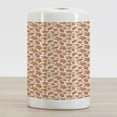 thumbnail image 2 of Autumn Ceramic Toothbrush Holder, Oak Poplar Beech Maple Aspen and Horse Chestnut Leaves, Decorative Versatile Countertop for Bathroom, 4.5" X 2.7", Champagne Dark Salmon, 2 of 4