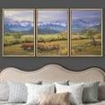 thumbnail image 3 of wall26 - 3 Piece Framed Canvas Wall Art - on a Rare Overcast Morning in Southwest Colorado on a Rancher - Modern Home Art Stretched and Framed Ready to Hang - 24"x36"x3 Natural, 3 of 5