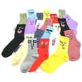 thumbnail image 5 of Pares de Calcetas EmojiGrey 4Pares Gris 5-9.5US VentDepot Calcetines Tubo Medio Poliéster, 5 of 5