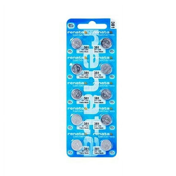 Renata #381 Silver Oxide Battery - 10 Pack (381-10)