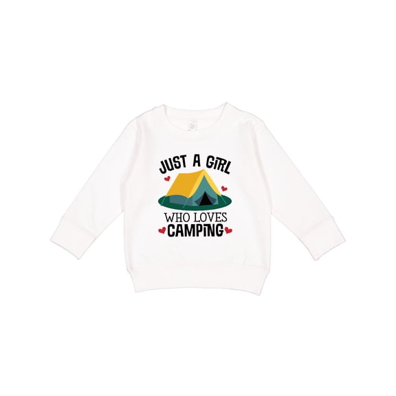 Inktastic Just a Girl Who Loves Camping Toddler Sweatshirt