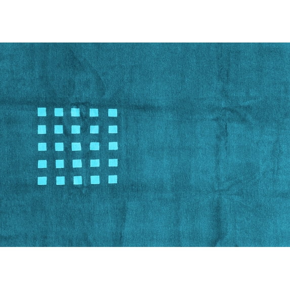 Ahgly Company Indoor Rectangle Abstract Light Blue Modern Area Rugs, 2' x 4'