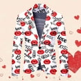 thumbnail image 2 of Toimothcn Men's Suit Jackets Romantic Valentine Day Love Heart Printed Blazers Oversized Warm Slim Fit One Button Funny Festival Performance Suit Jacket Comfy Men's Clothing, 2 of 5
