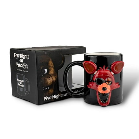Ceramic Relief - Five Nights At Freddy Foxy Relief Coffee Mug | Foxy 3D Ceramic Mug | 20 Ounces