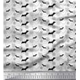 thumbnail image 1 of Soimoi Japan Crepe Satin Fabric Web,Spider & Bat Halloween Fabric Prints by Yard 42 Inch Wide, 1 of 1
