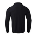 thumbnail image 3 of Bcfgryg Male Casual Simple Bottom Sweater Solid Color Warm Wool Knit Half Zip Long Sleeve Sweater Men Sweaters Black L, 3 of 4