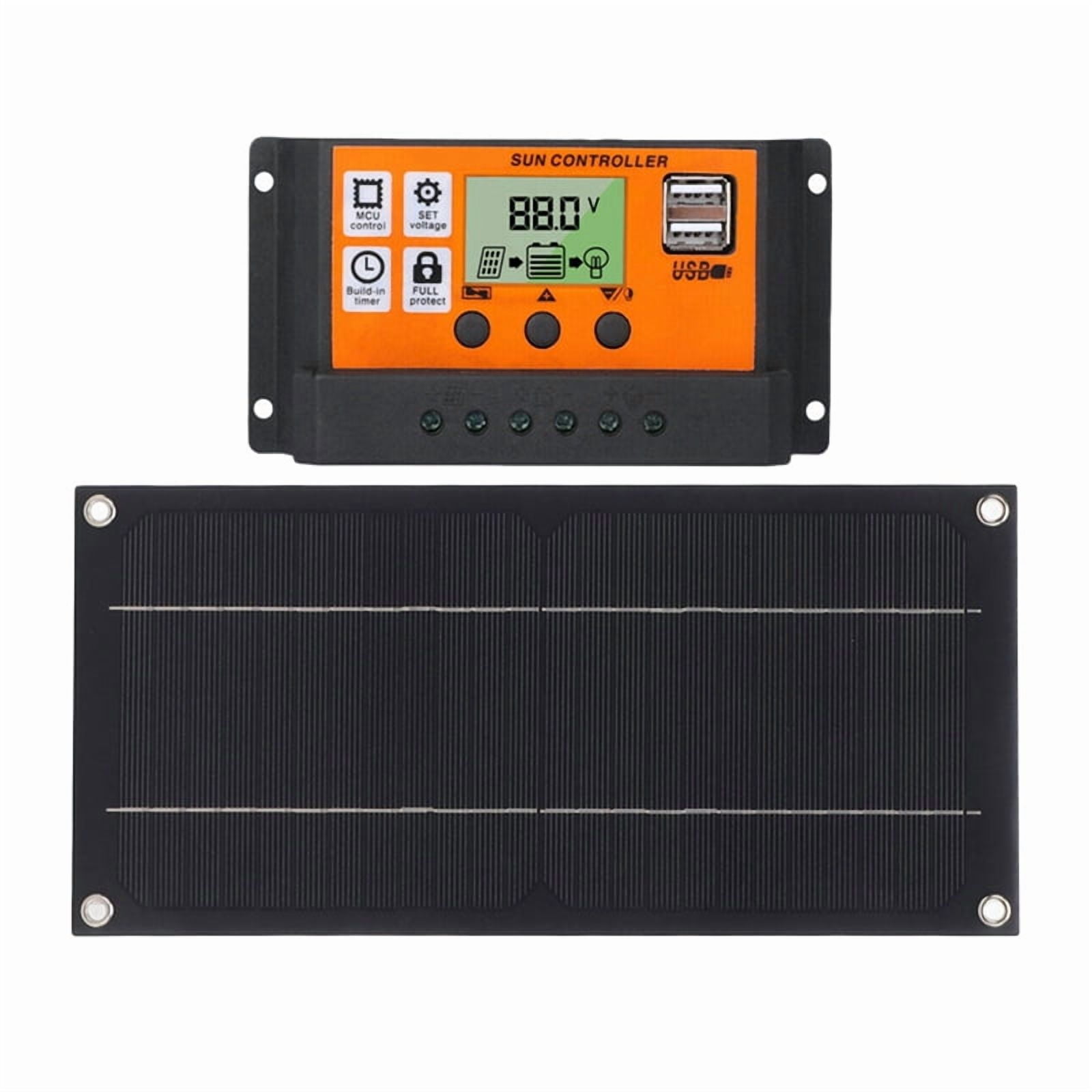 600W Solar Panel Kit with 100A 18V Charge Controller Solar Charging for Outdoor RV Camping Boat Trailer System