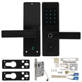 thumbnail image 2 of Teclado de puerta con contraseña cerradura de entrada de seguridad con huella dactilar carga USB antirrobo para el hogar con huella dactilar para oficina de hotel, 2 of 8
