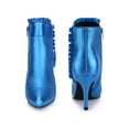 thumbnail image 5 of BLISSFUL STEP Pointed Toe Ruffle Stiletto Heel Ankle Boots for Women, 5 of 5