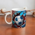 thumbnail image 6 of 3D Soccer Ball Hole In A Wall Coffee Mug | 3D Ceramic Mug | 11 Oz Tea Cup – Unique Gift For Men & Women | White, 6 of 7