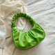 thumbnail image 4 of Bolso de hombro plisado de nube de moda ummer Bolso de mano para axilas (amarillo verde), 4 of 9