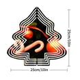thumbnail image 2 of Stylish Metal Hanging Christmas Tree Wind Spinner - Festive Garden Decoration with Red Baubles & Candy Design for Yard, 2 of 7