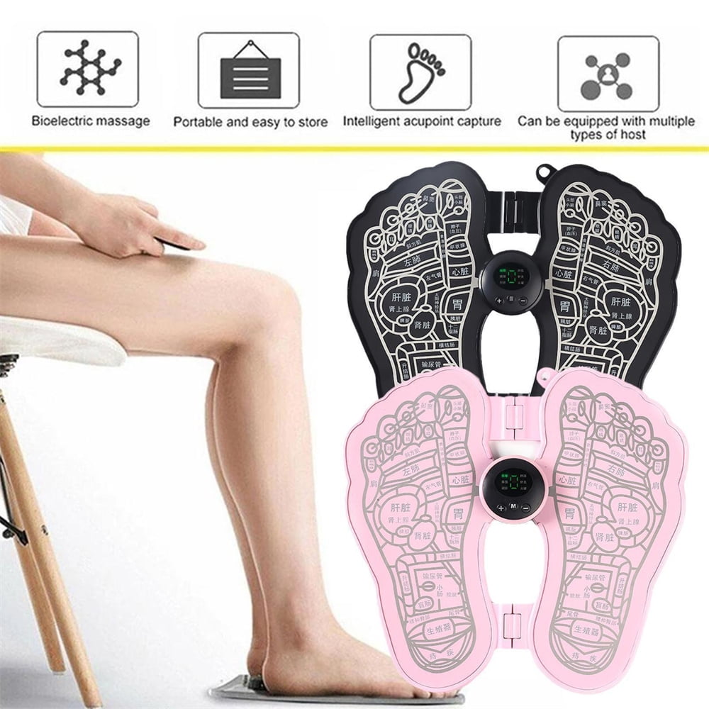 SHELLTON Electric Foot Massager Mat, EMS Foot Massager, Muscle Relaxation Trainer Electrical Stimulation Training, Promoting Blood Circulation