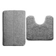 thumbnail image 2 of MK Gdledy Microfiber Bathroom Rugs , Soft Non-Slip Absorbent Bath Mat And U-Shaped Toilet Contour Rug，20" x 20"-U, 2 of 6