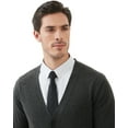 thumbnail image 5 of Kallspin Men’s Cardigan Sweater Wool Blend V Neck Buttons Cardigan with Pockets(Charcoal,2X-Large), 5 of 9