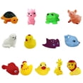 thumbnail image 4 of Juguetes para el baño para niños animales pellizcando agua juguete que suena a la expulsión 13 piezas, 4 of 4