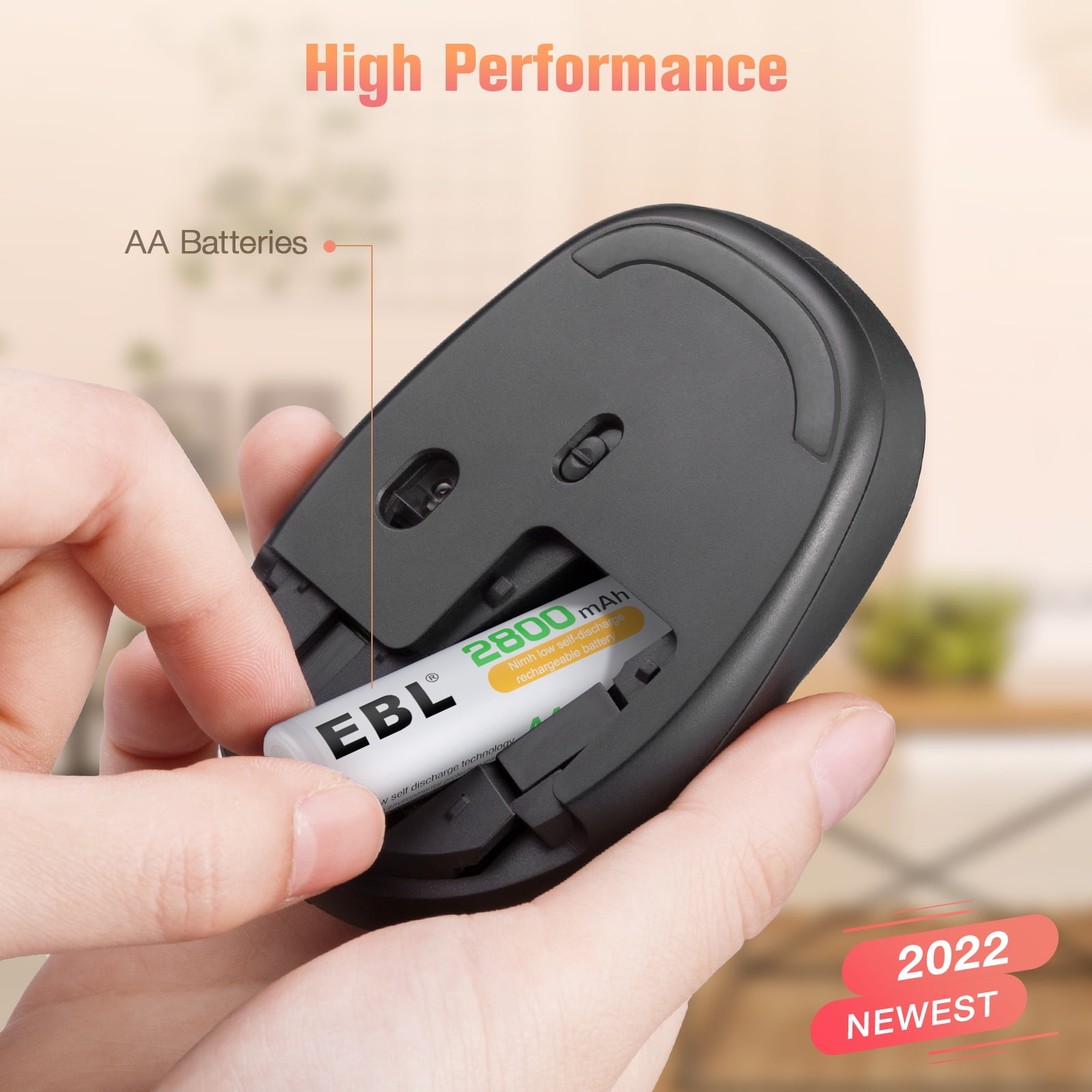 EBL AA Rechargeable Batteries 2800mAh (8 Pack) + Battery Charger for Ni-MH Ni-CD AAA AA Batteries