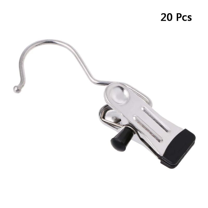 Details about   20 Pcs Portable Metal Laundry Hook Hanging Clothes Pin Boot Shoe Hanger Clips 