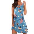 thumbnail image 2 of TopLLC Robe Sans Manches Col Rond Mode Femmes Imprimé Confortable Manches Casual Tops Robe Femmes Robe sur l'Autorisation, 2 of 4