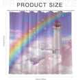 thumbnail image 6 of Rainbow Wonderland Shower Curtain for Bathroom, Pink Clouds Lighthouse Shower Curtain Set Bath Accessories Waterproof Fabric Bathtub Curtain Decor with 12 Hooks, 72x72 inches, 6 of 6