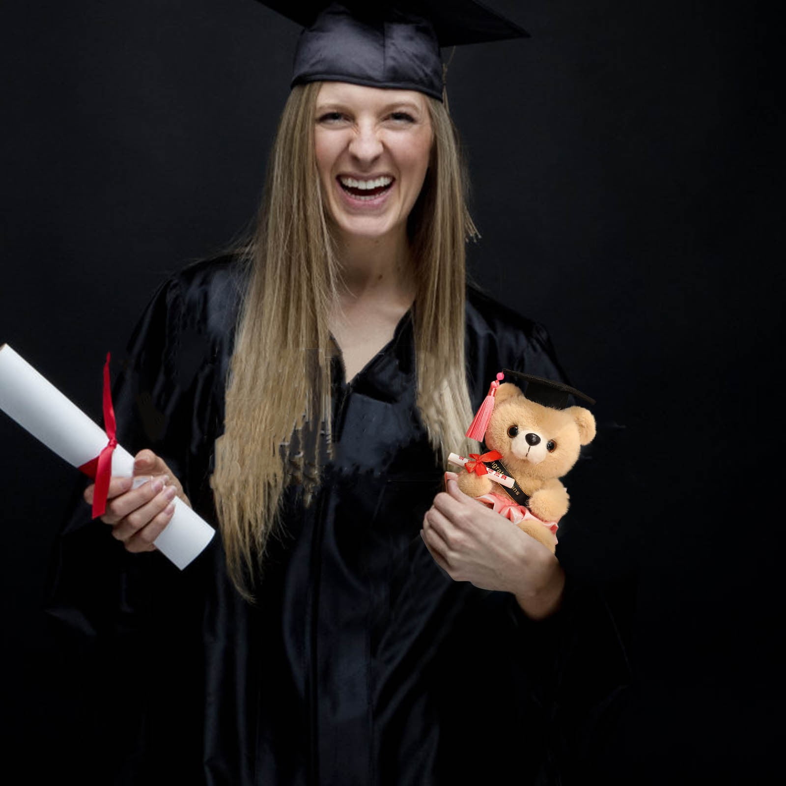 Graduation Gifts Teddy Bear Class of 2025 - Stuffed Animal Graduation Doll with Diploma and Sash for Graduation Gift for Girls Boys - 7 Inch Soft Congrats Grad Bear Toy with Cap