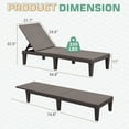 thumbnail image 7 of Homall 2 Pieces Patio Lounge Chair Outdoor Adjustable Chaise Lounge Chair, Dark Brown, 7 of 7