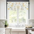 thumbnail image 2 of Yellow Daisy Floral Valances for Windows Farmhouse Kitchen Curtains Valances Rod Pocket Valance Curtains for Kitchen Windows Spring Rustic Botanical Flowers Window Valances for Bathroom 42"x12", 2 of 6