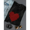 thumbnail image 3 of Heart Made Of Hearts, "Happy Valentine's Day" Quote Women Black T-Shirt, Female Small, 3 of 4