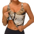 thumbnail image 3 of Rateoe Vintage Dragonfly Artwork Print Womens' Sports Bras Scoop Neck Sports Vest- Padded U Back Seamless High Impact Support-Medium, 3 of 8