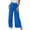 Blue, variant on CHEEREAM Womens Baggy Cargo Pants For Womens Athletic Straight Wide Leg High Waisted Pull On Sweat Trousers With Decorative Drawstring Summer Sport Bottom Active Lightweight Breable
