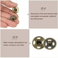 thumbnail image 4 of Uxcell 72 Set Sew-on Snap Buttons 9mm Metal Snap Fastener Buttons, Bronze, 4 of 7