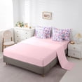 thumbnail image 5 of Manfei Rainbow Butterfly Twin Bedding Sets 7pcs, Cute Wildlife Bedding Comforter Set, Cartoon Animal Theme Sheet Sets, Microfiber Bedroom Decor, 5 of 8